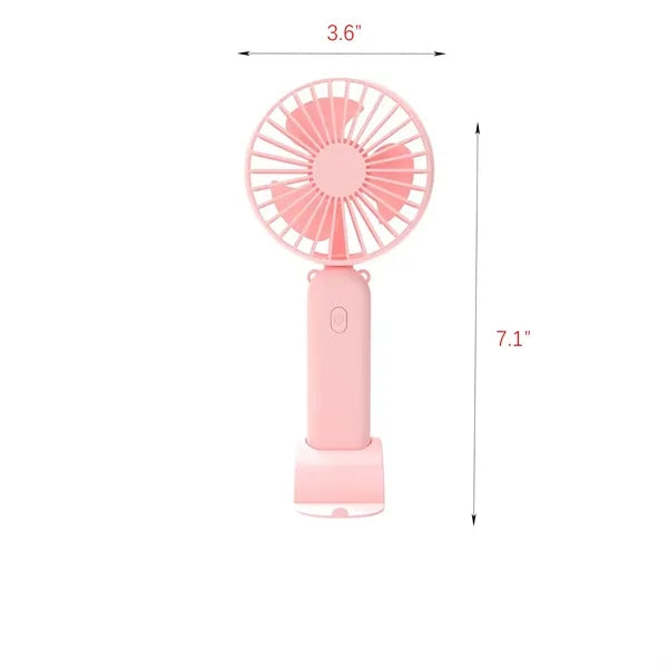 Portable Handheld Fan With Cell Phone Stand