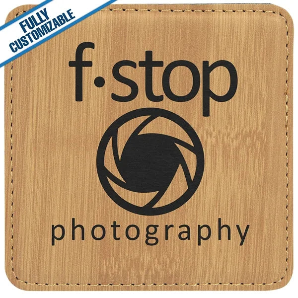 Engraved Leatherette Square Coasters (Single or Set)