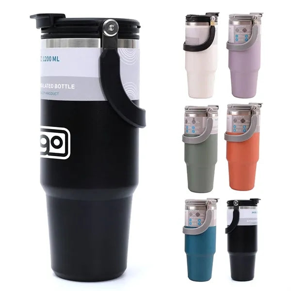 30oz Stainless Steel Vacuum Insulated Tumbler w/ Handle