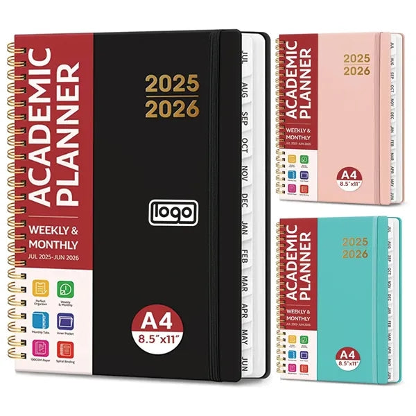Weekly Monthly Planner Notebook w/Tabs