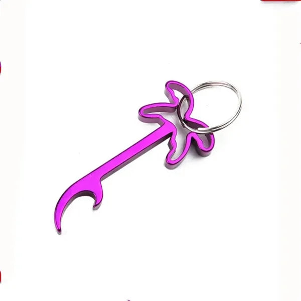 Coconut Tree Shaped Bottle Opener with Keychain