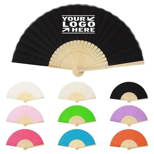 Portable Poly-Cotton Hand Fan Cool Comfort on the Go