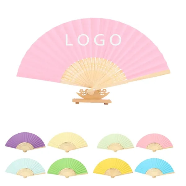 Portable Poly-Cotton Hand Fan Cool Comfort on the Go