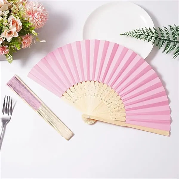 Portable Poly-Cotton Hand Fan Cool Comfort on the Go