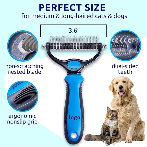 Pet Grooming Brush & Deshedder Comb