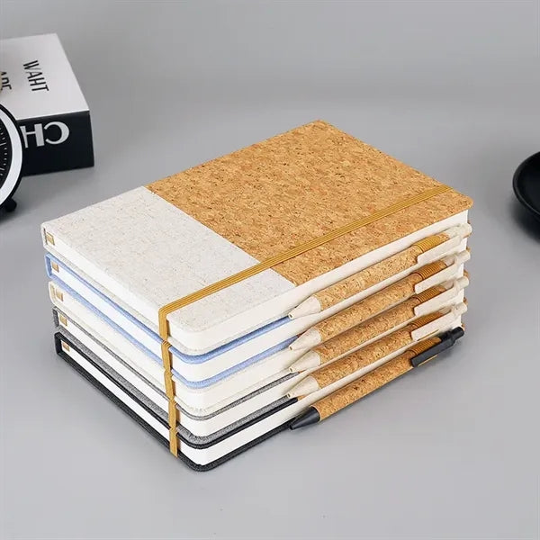 A5 Cork Journal Notebook & Pen Set