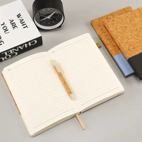A5 Cork Journal Notebook & Pen Set