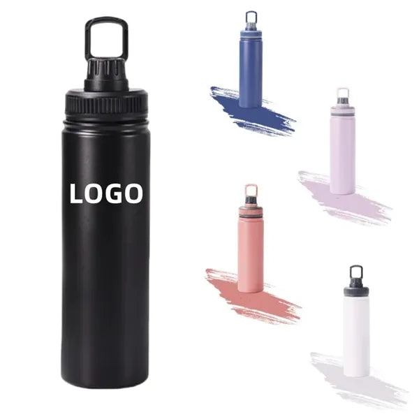 23 Oz. Stainless Steel Sports Bottle With Handle