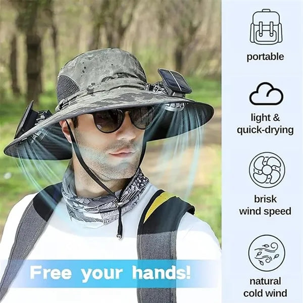Wide Brim 2 Solar Fan Hat Sun