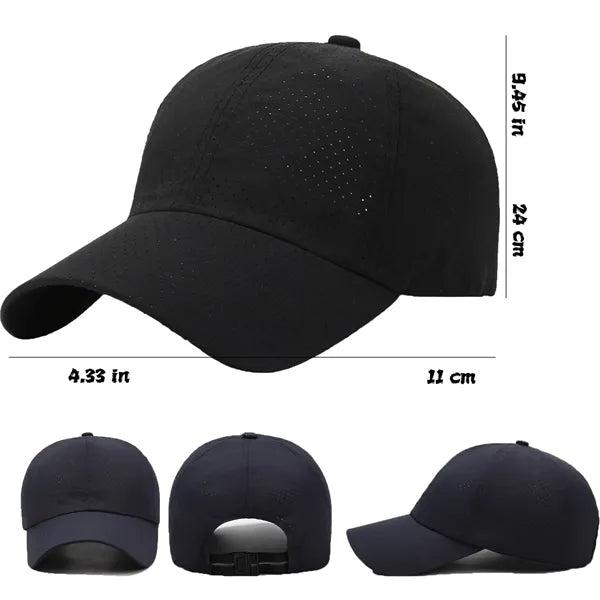Quick-Dry Plain Baseball Cap