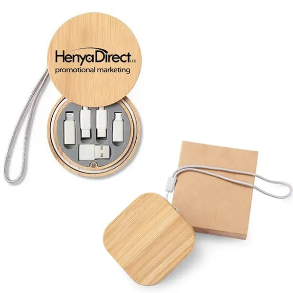 6 in 1 Bamboo Charging Cable Set