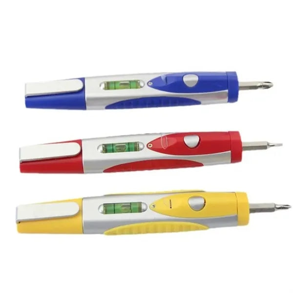Mini Flashlight Tool with Level & Screwdriver