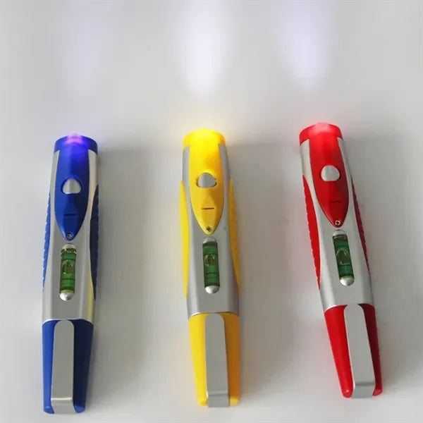Mini Flashlight Tool with Level & Screwdriver