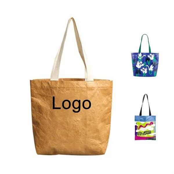 Waterproof Washable tyvek Tote Bag, Lightweight & Durable