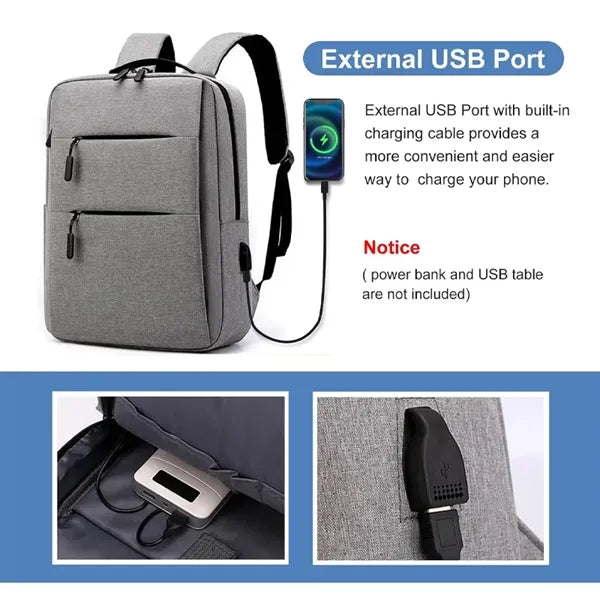 Business Travel Laptop Backpack with Charging Port