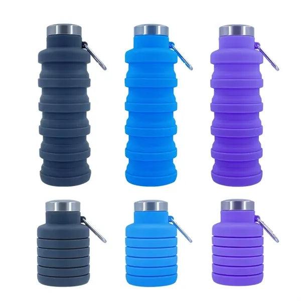 17oz Collapsible Silicone Water Bottles