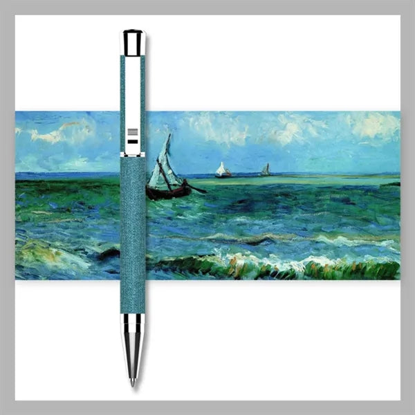 Twist-Action PU Leather & Metal Business Pen