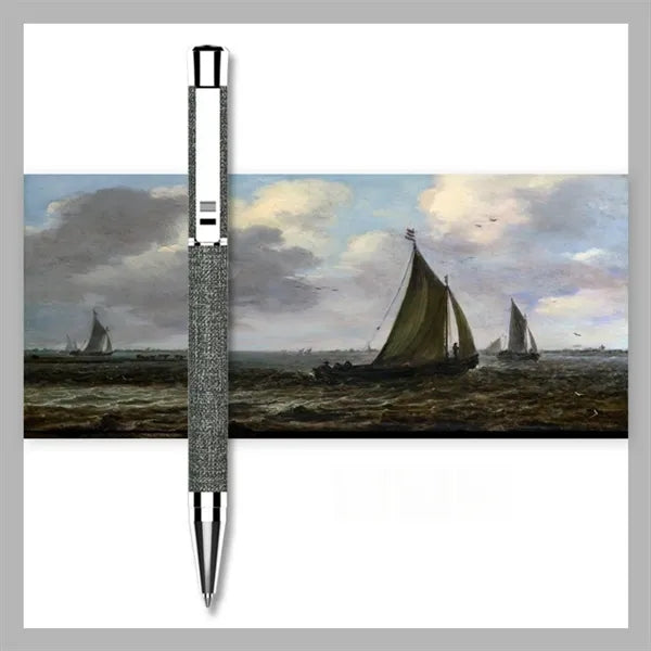 Twist-Action PU Leather & Metal Business Pen