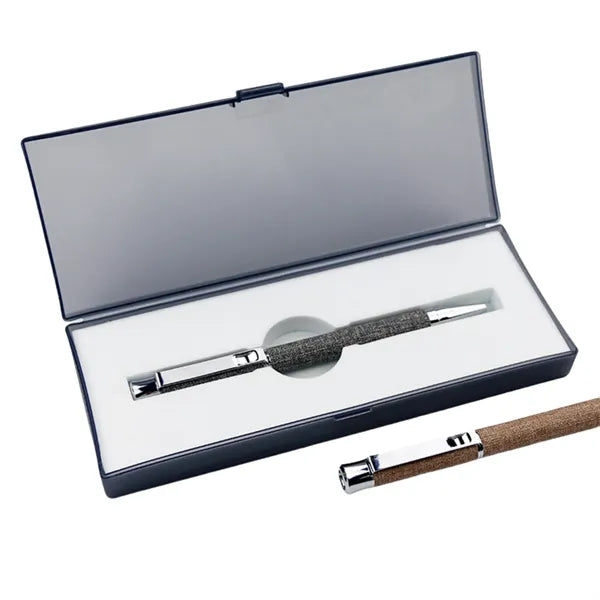 Twist-Action PU Leather & Metal Business Pen