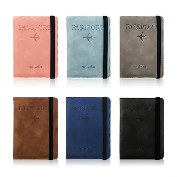 Passport Holder Cover Wallet RFID Blocking Leather Card Case