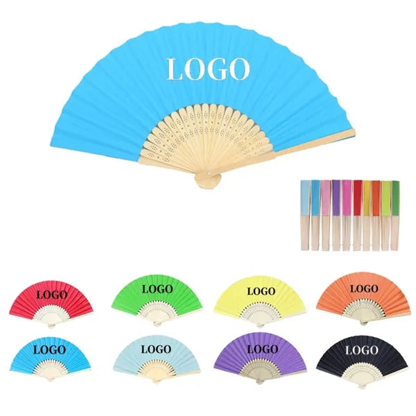 Folding Bamboo Paper Hand Fan