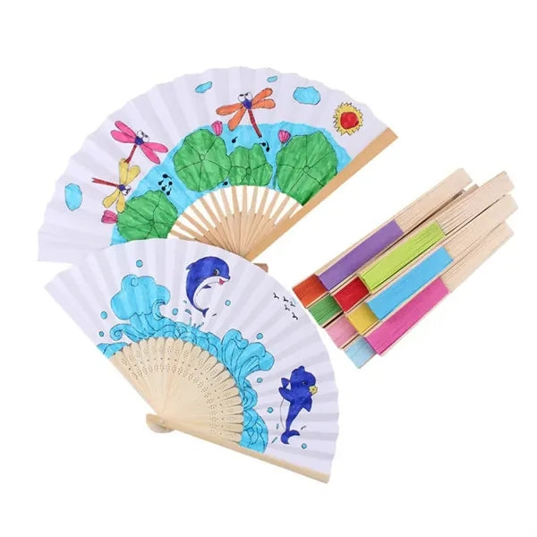 Folding Bamboo Paper Hand Fan