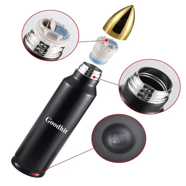 17oz/34oz Doube Wall Bullet Water Bottle Tumbler