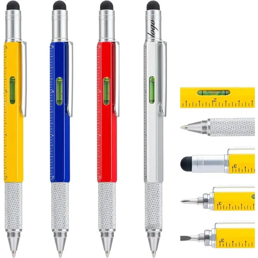 6 in 1 Multitool Pen with Ruler & Levelgauge
