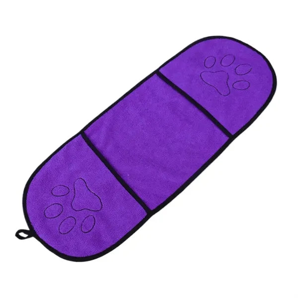 Pet Absorbent Bath Towel With Pockets