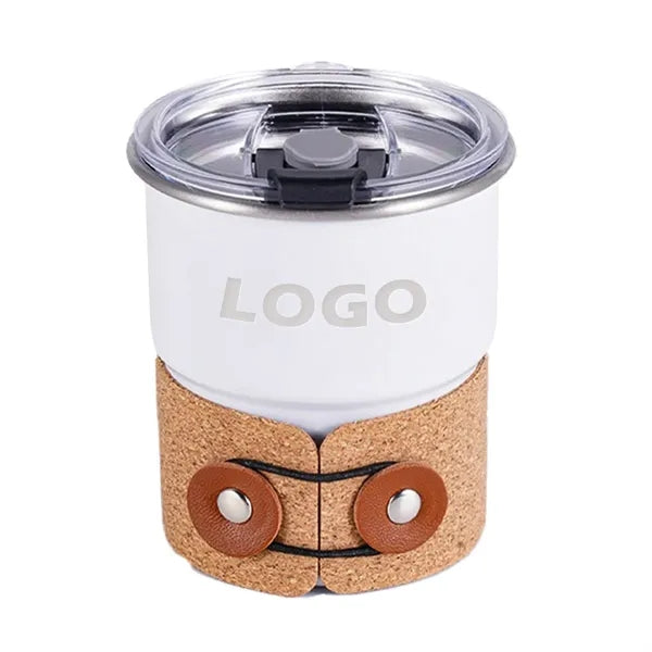 10 Oz. Stainless Steel Coffee Cup With Cork Sleeve