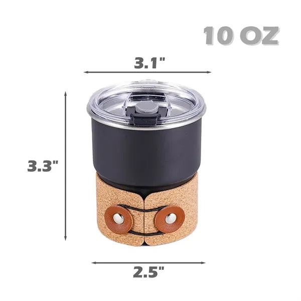 10 Oz. Stainless Steel Coffee Cup With Cork Sleeve