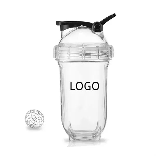 16oz Clear Protein Plastic Shaker Cup with Ball