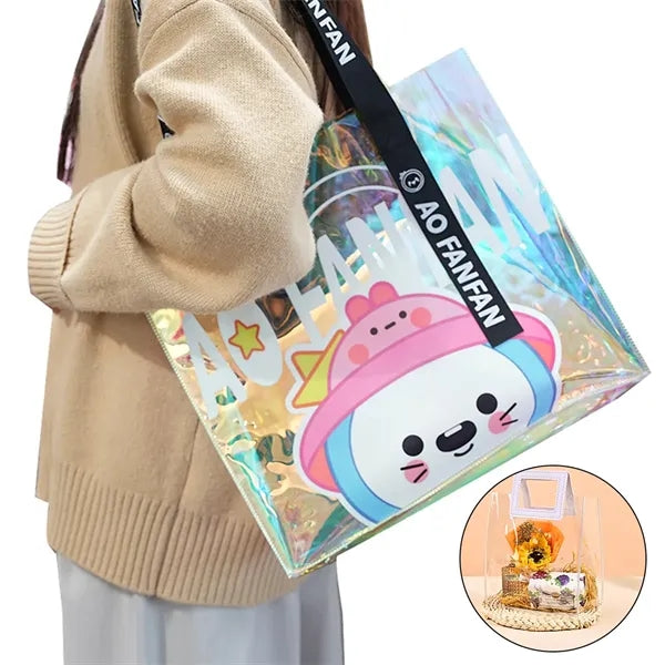 Colorful Transparent Laser Tote Bag