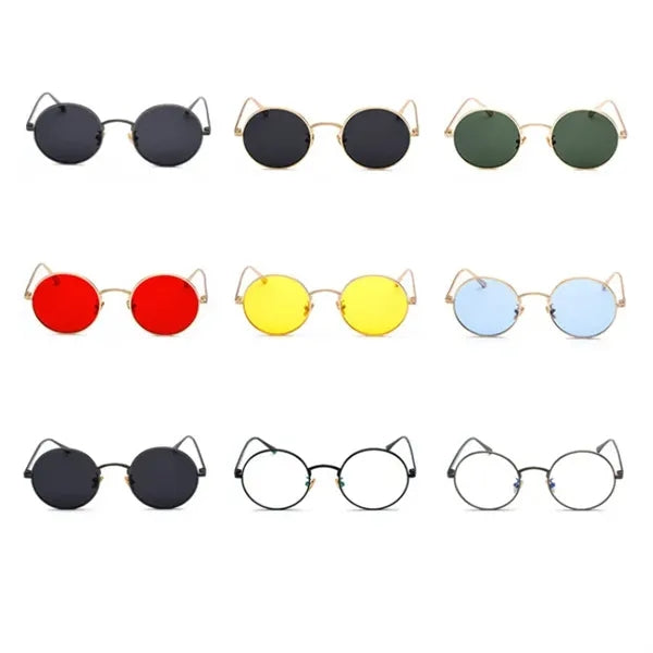 Reflective Lens Round Sunglasses