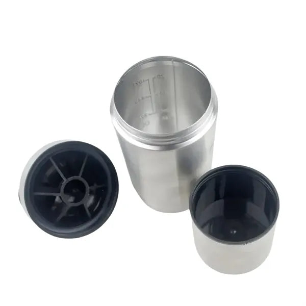 Stainless Steel Protein Shaker with Storage