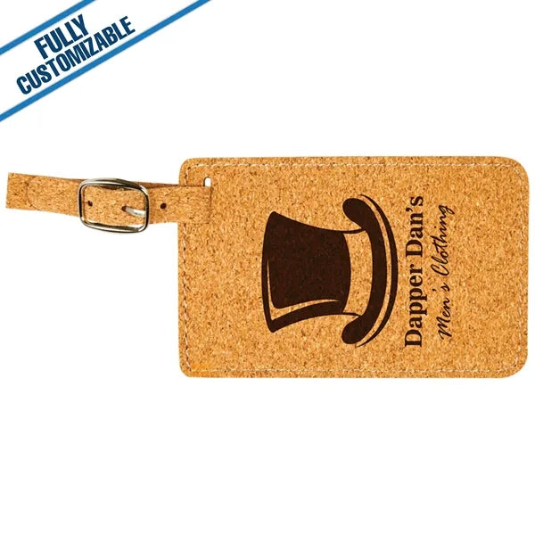 Engraved Leatherette Luggage Tag - Fully Customizable