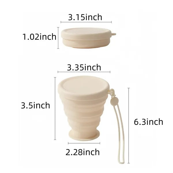 7oz Portable Foldable Silicone Water Cup