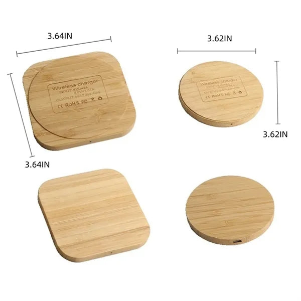 15W Wireless Charger Made of Bamboo
