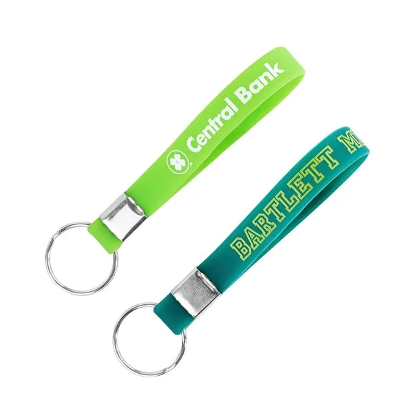 8" Silk-Screened Silicone Key Tag