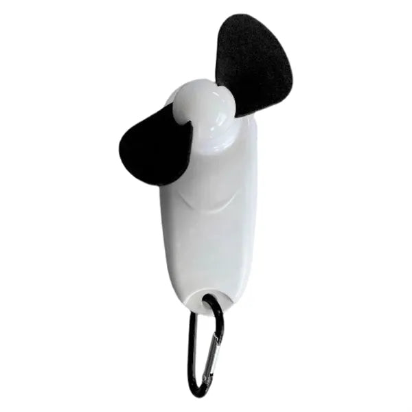 Pocket-Sized Handheld Fan with LED Light and Carabiner