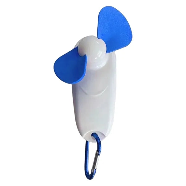 Pocket-Sized Handheld Fan with LED Light and Carabiner