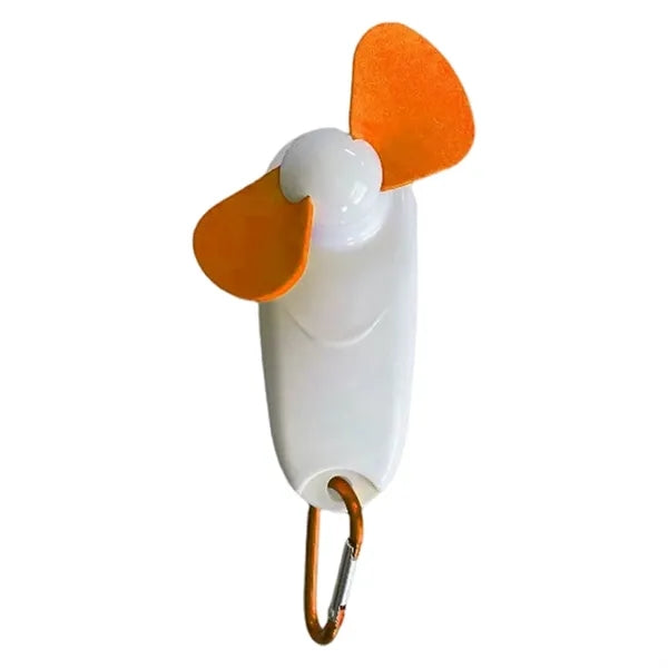Pocket-Sized Handheld Fan with LED Light and Carabiner