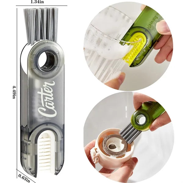 3-in-1 slit U-shaped cup mouth, lid, cleaning brush