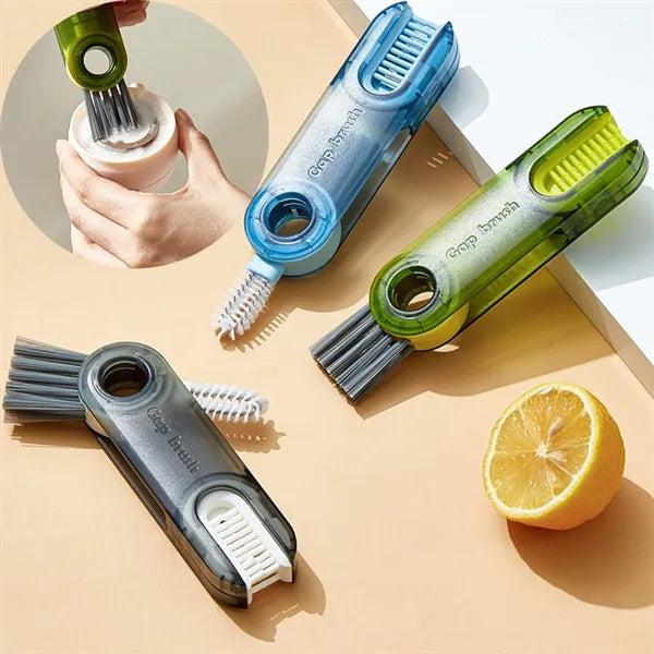 3-in-1 slit U-shaped cup mouth, lid, cleaning brush