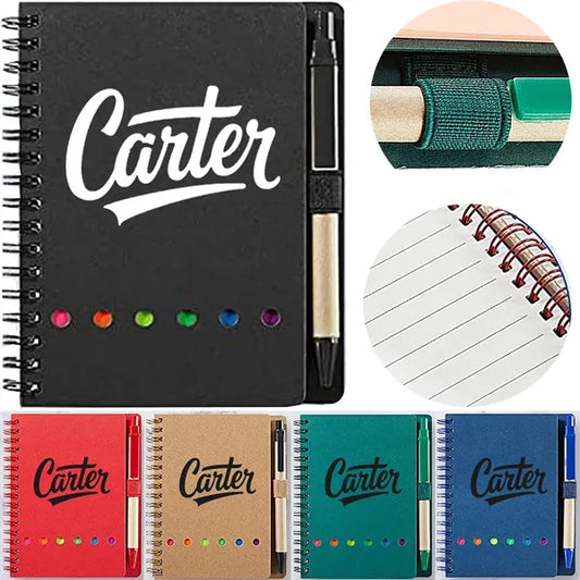 Color Aesthetic Spiral Notebook With Pen