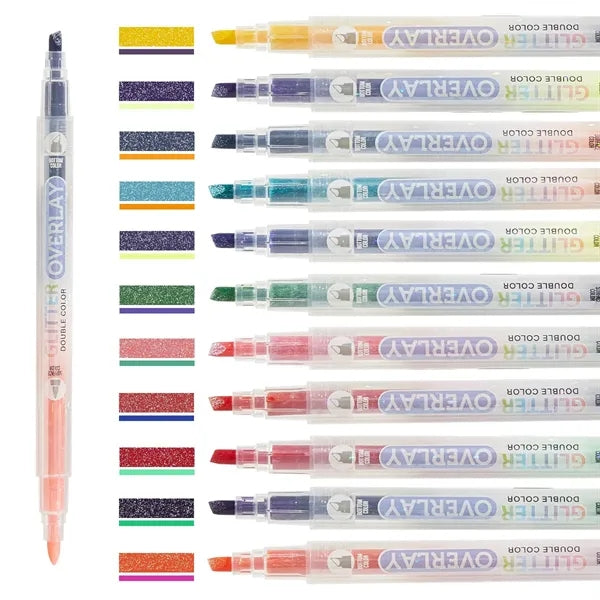 12pcs Dual Tip Highlighters