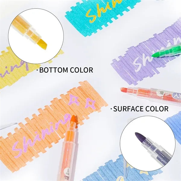 12pcs Dual Tip Highlighters