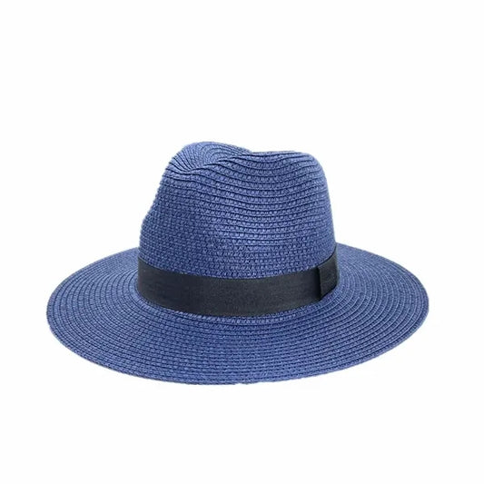 Wide Brim Straw Panama Hat, Fedora Beach Sun Hat