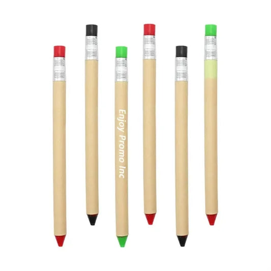 Pencil-Look Kraft Pen- Click Ballpoint for Promos & Gifts