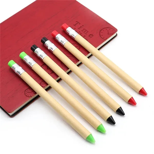 Pencil-Look Kraft Pen- Click Ballpoint for Promos & Gifts